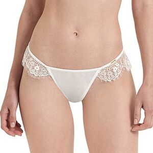 New! Bluebella Marina lace trim thong panty white 10554